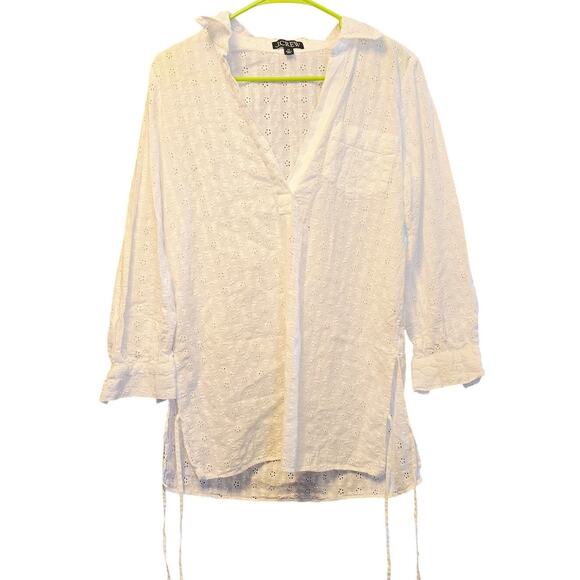J. Crew eyelet tunic top - Picture 1 of 5